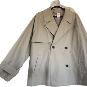 Old Navy Women's Light Khaki Double-Breasted Trench Coat